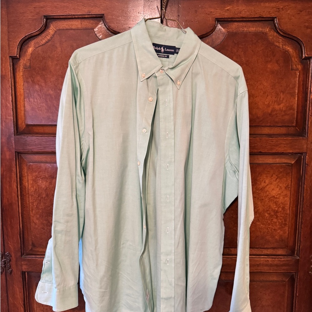 Ralph Lauren Light Green Casual Button-Down Shirt